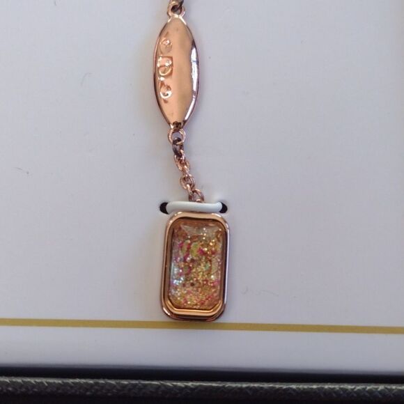 Color Street 18" Rose Gold Colored Triple Station Necklace Tokyo Lights - Picture 2 of 8